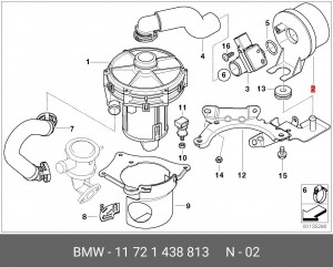 Фильтр воздушный 11 72 1 438 813 BMW