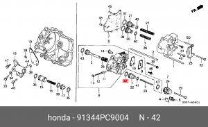 Кольцо уплотнительное 91344PC9004 HONDA