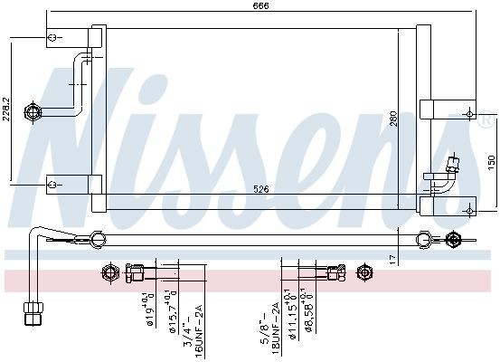Конденсатор, кондиционер 94197 NISSENS