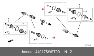 Пыльник ШРУСа (комплект) 44017SWET00 HONDA
