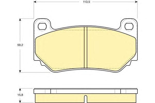 Комплект тормозных колодок, диско 6115686 GIRLING