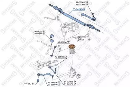 Тяга рулевая 53-04290-SX STELLOX