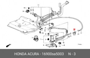 Топливный фильтр 16900SA5003 HONDA