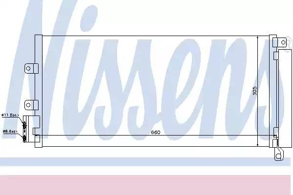 Конденсатор, кондиционер 940023 NISSENS