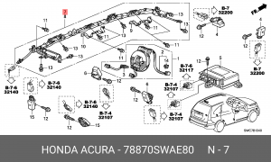 Подушка безопасности 78870SWAE80 HONDA