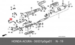 Лямбда-зонд 36531P0GA01 HONDA