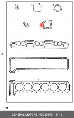 Прокладка 90080199 GENERAL MOTORS