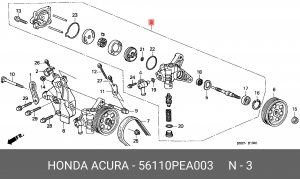 Гидравлический насос, рулевое управление 56110PEA003 HONDA