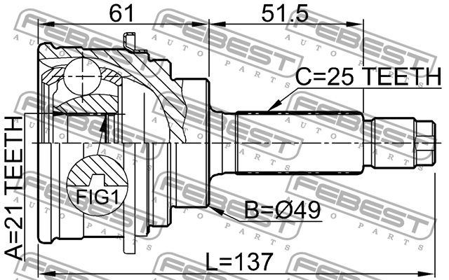 ШРУС 0710-018 FEBEST