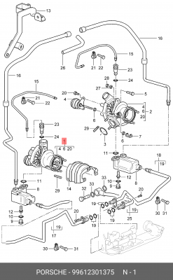 Компрессор, наддув 99612301375 PORSCHE