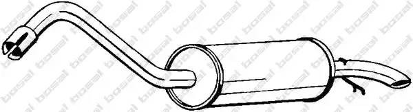 Глушитель выхлопных газов конечный 154-977 BOSAL
