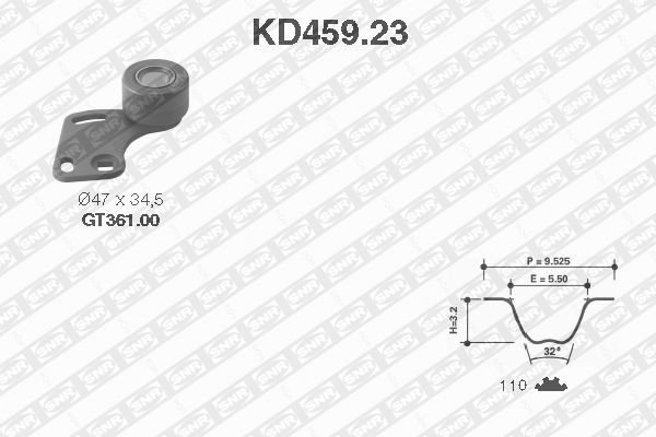 Комплект ремня ГРМ KD45923 NTN SNR