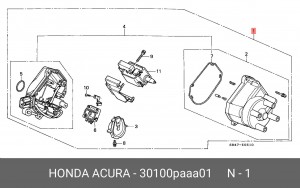 Распределитель зажигания - трамблер 30100PAAA01 HONDA