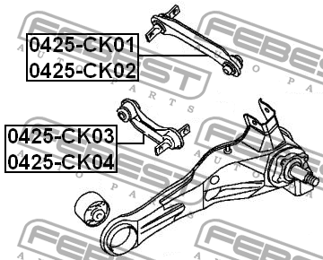 Рычаг подвески 0425-CK03 FEBEST