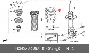 Пружина подвески 51401SNGJ01 HONDA