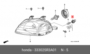 Патрон лампы 33302SR3A01 HONDA