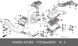 Воздушный фильтр 17220PW0000 HONDA