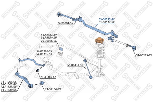 Тяга рулевая 53-00552-SX STELLOX