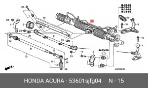 Рулевой механизм 53601SJFG04 HONDA