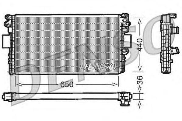 Радиатор, охлаждение двигател DRM12004 DENSO