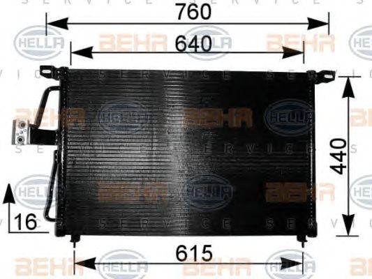 Конденсатор, кондиционер 8FC 351 037-611 HELLA