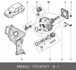 Усилитель тормозной системы 7701207077 RENAULT