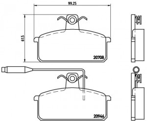 Комплект тормозных колодок, диско P 23 024 BREMBO