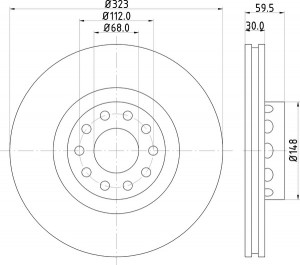 Тормозной диск MDC1419 MINTEX