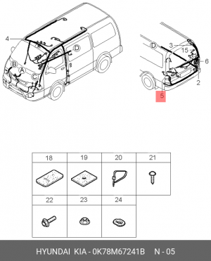 Деталь 0K78M67241B HYUNDAI KIA