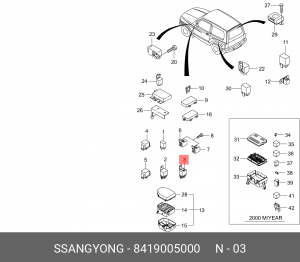Реле 8419005000 SSANG YONG