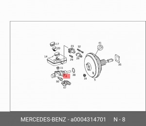 Цилиндр тормозной главный A 000 431 47 01 MERCEDES BENZ
