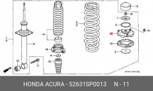 Опора амортизационной стойки 52631SP0013 HONDA