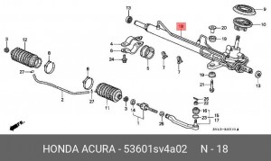 Рулевой механизм 53601SV4A02 HONDA