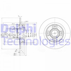 Тормозной диск BG3570 DELPHI