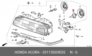 Лампа 33115SG9E02 HONDA