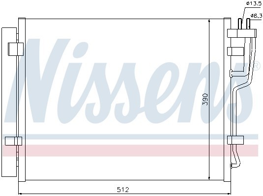 Конденсатор, кондиционер 940007 NISSENS