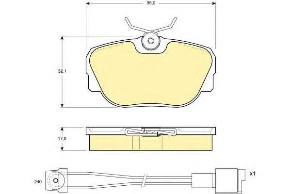 Комплект тормозных колодок, диско 6108201 GIRLING