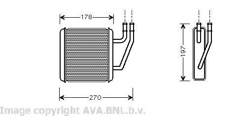 Радиатор отопителя VW6203 AVA