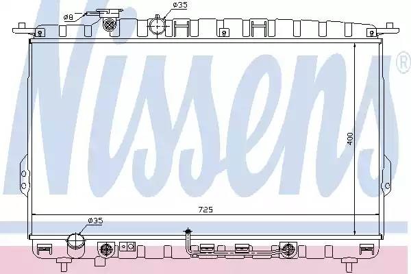 Радиатор, охлаждение двигател 67028 NISSENS