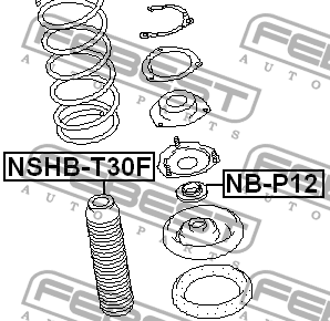 Отбойник с пыльником амортизатора подвески (комплект) NSHBT30F FEBEST