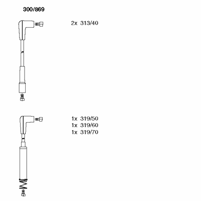 Ккомплект проводов зажигания 300869 BREMI