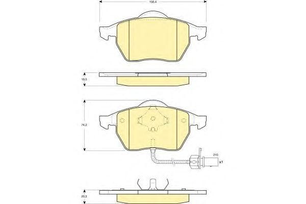 Комплект тормозных колодок, диско 6114402 GIRLING