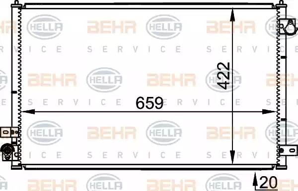 Конденсатор, кондиционер 8FC 351 301-231 HELLA