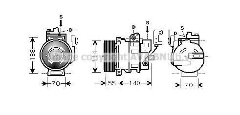 Компрессор, кондиционер AUK187 AVA