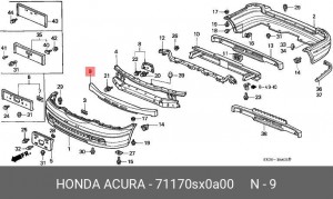 Гаситель, буфер 71170SX0A00 HONDA
