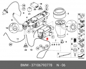 Компрессор пневматической подвески 37 10 6 793 778 BMW