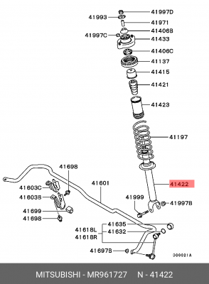 Амортизатор подвески MR961727 MITSUBISHI
