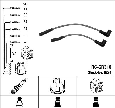 Ккомплект проводов зажигания RCCR310 NGK NTK