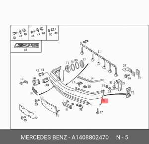 Бампер передний A1408802470 MERCEDES BENZ