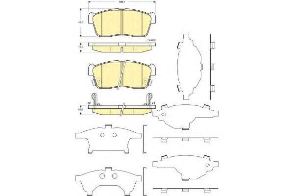 Комплект тормозных колодок, диско 6133599 GIRLING